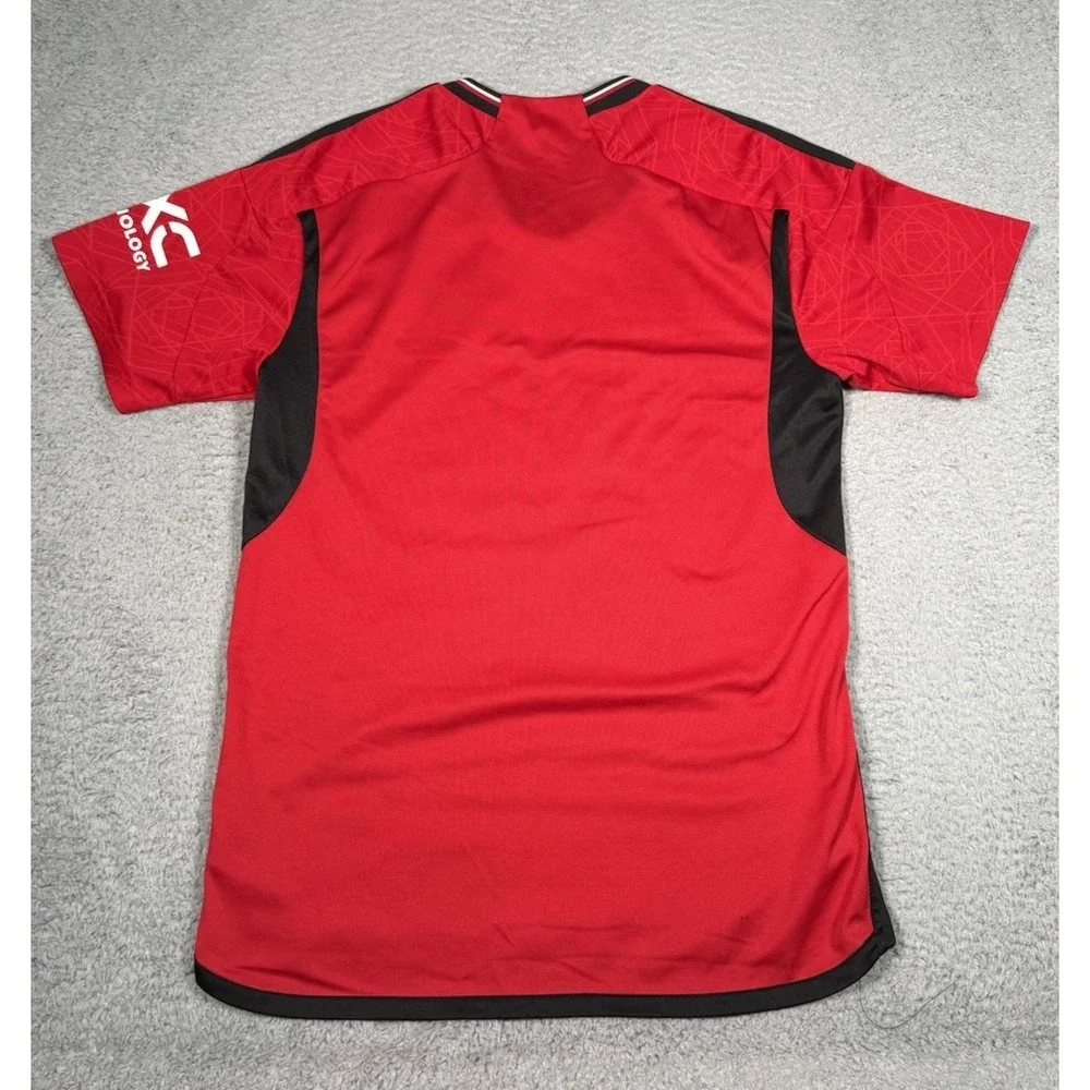 Manchester United Home Soccer Futbol Jersey 2023/2024 Adidas‎ Mens Large Red